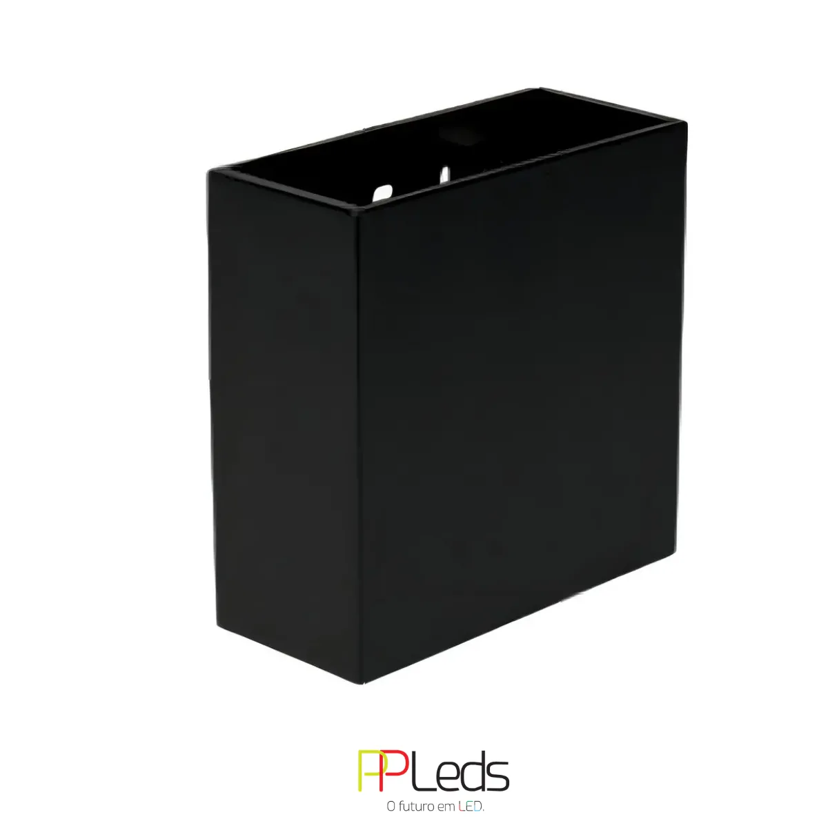 Arandela Cubo Slim Preta. 5W 3000K.