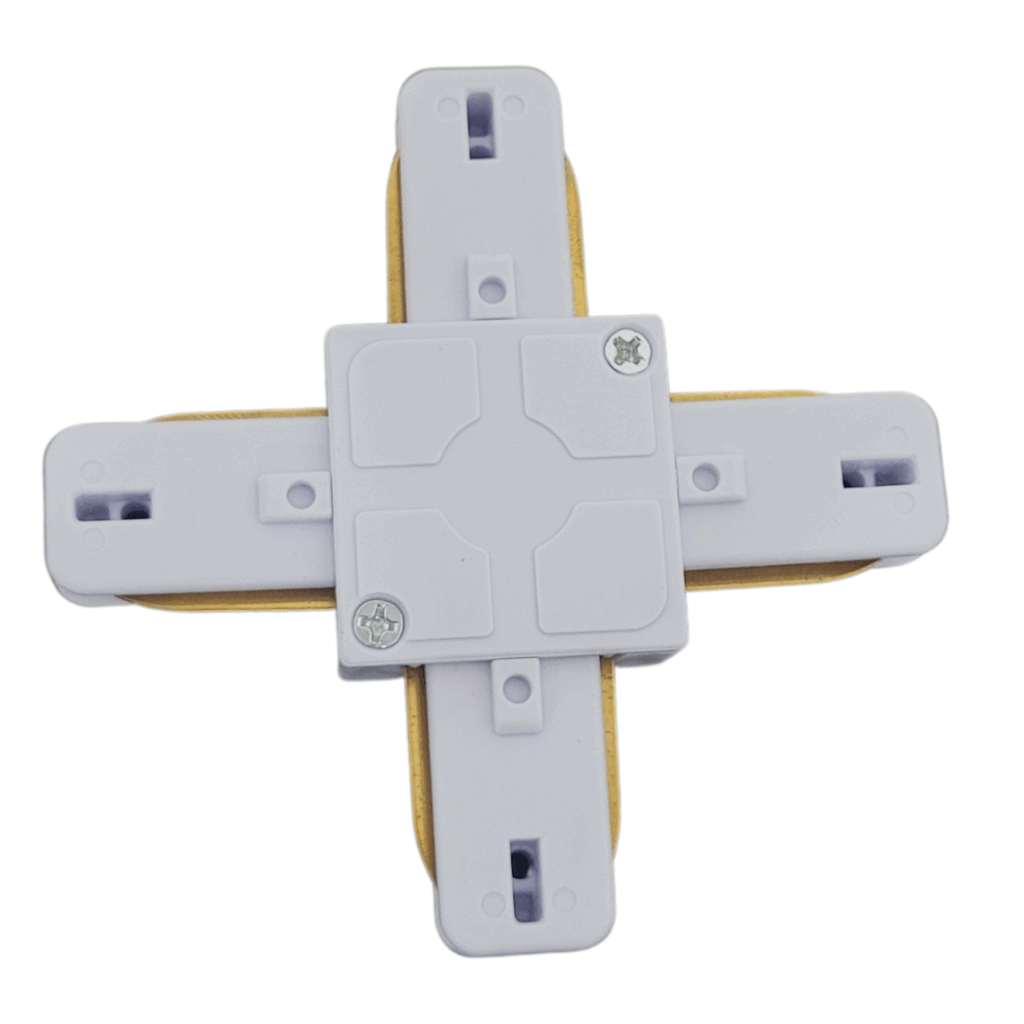CONECTOR TRILHO ELETRIFICADO X BRANCO