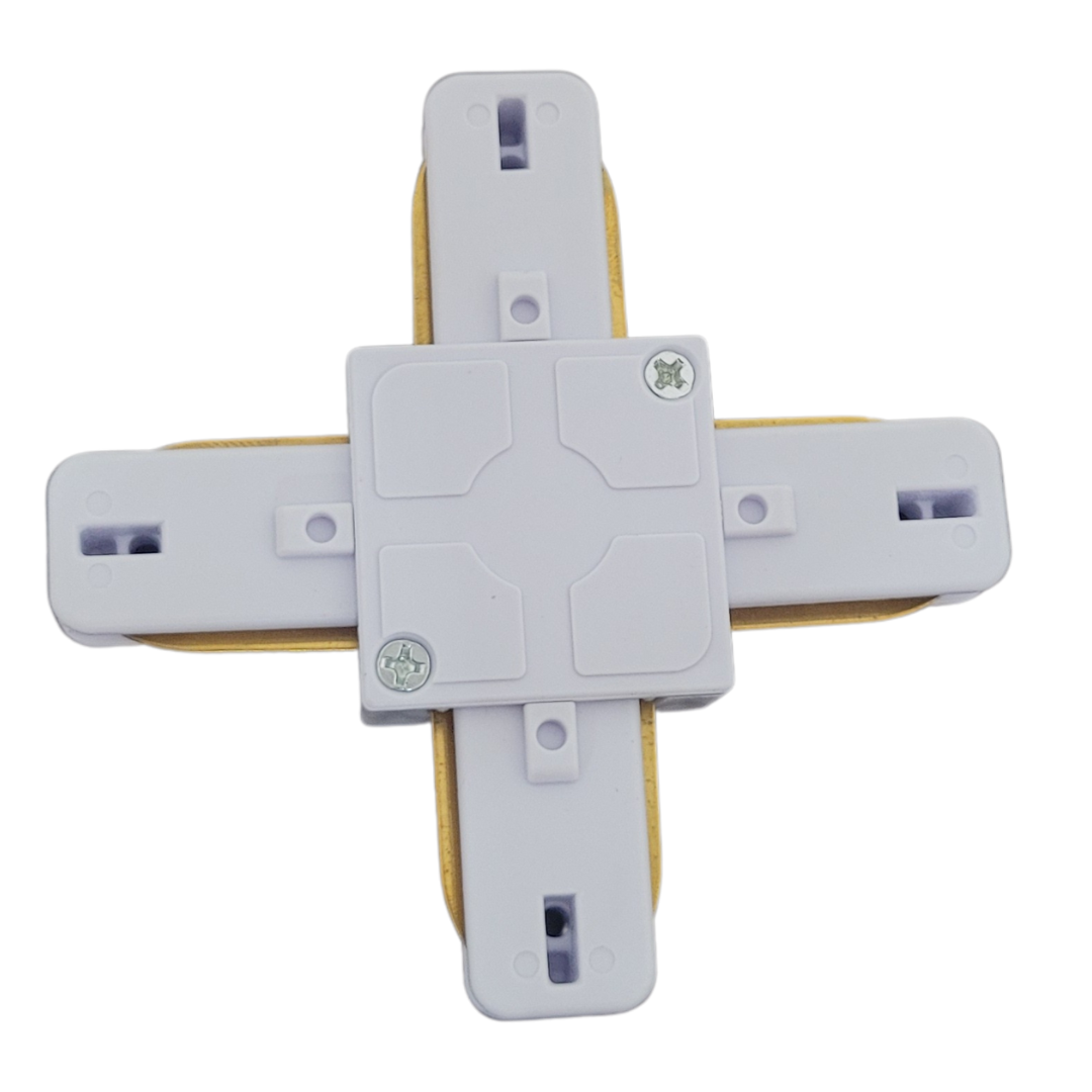CONECTOR TRILHO ELETRIFICADO X BRANCO